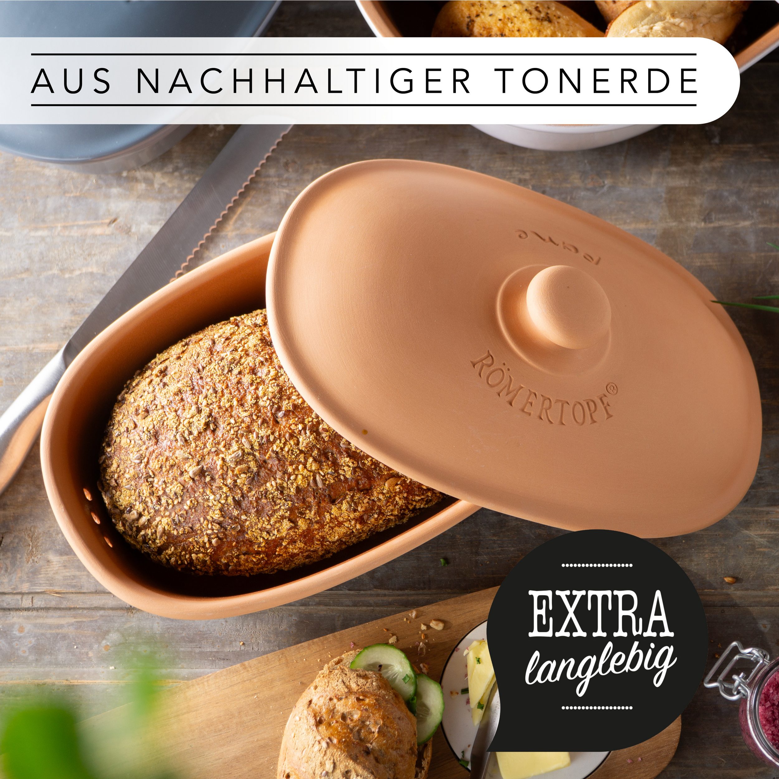 Römertopf Brot Frische Topf MEDI Terracotta 9185181 Material