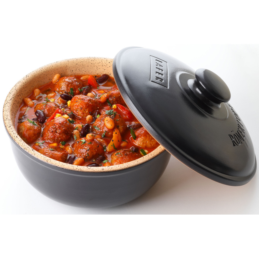 Römertopf Lafer BBQ Schmortopf rund medium mit Deckel Chilli 04306