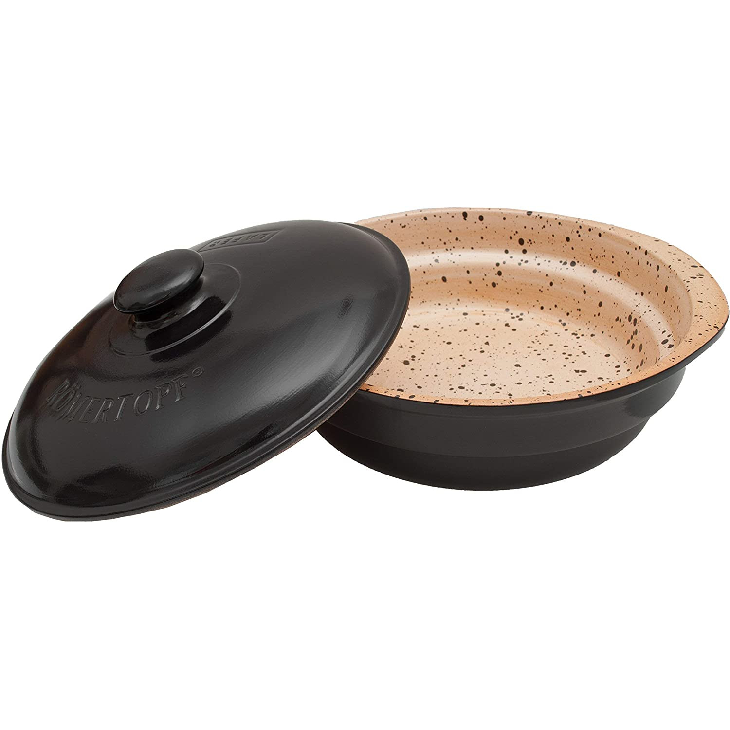 Römertopf Lafer BBQ Schmortopf rund groß Deckel schräg 04406