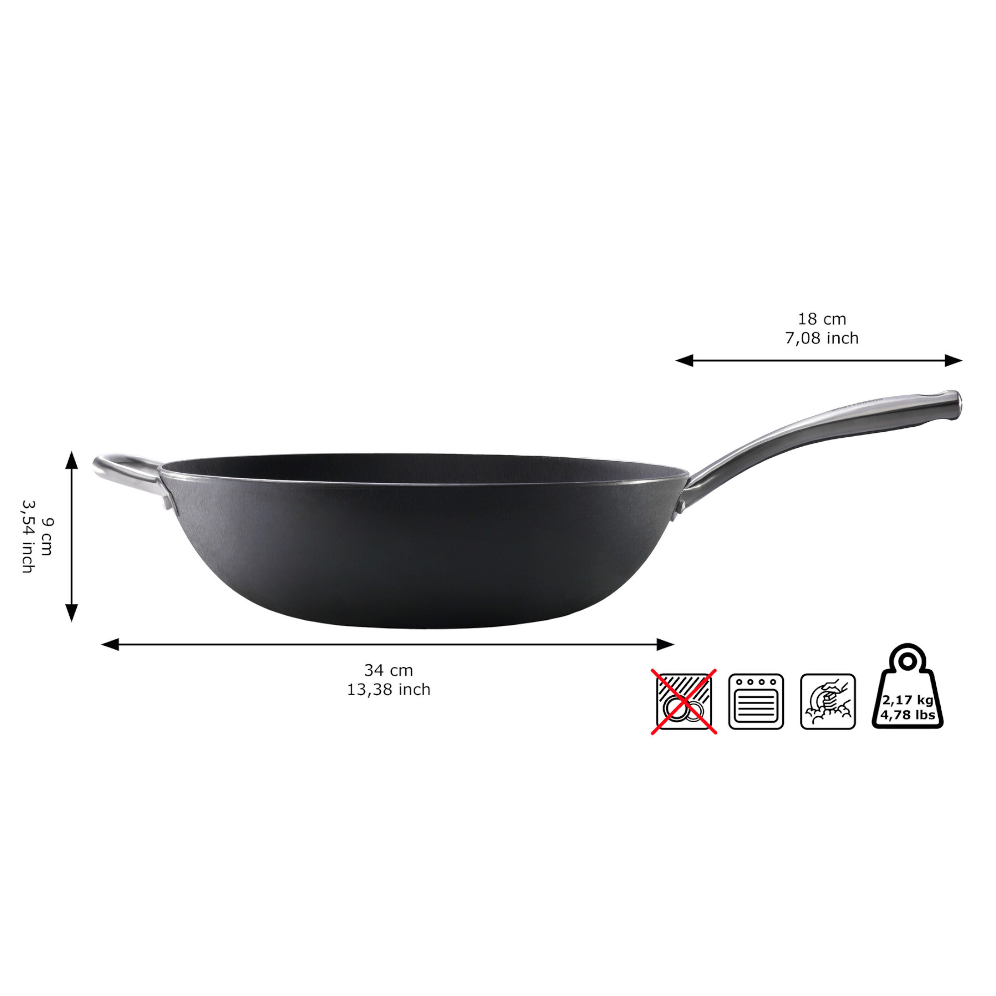 Skottsberg Wok Cast Iron Maße