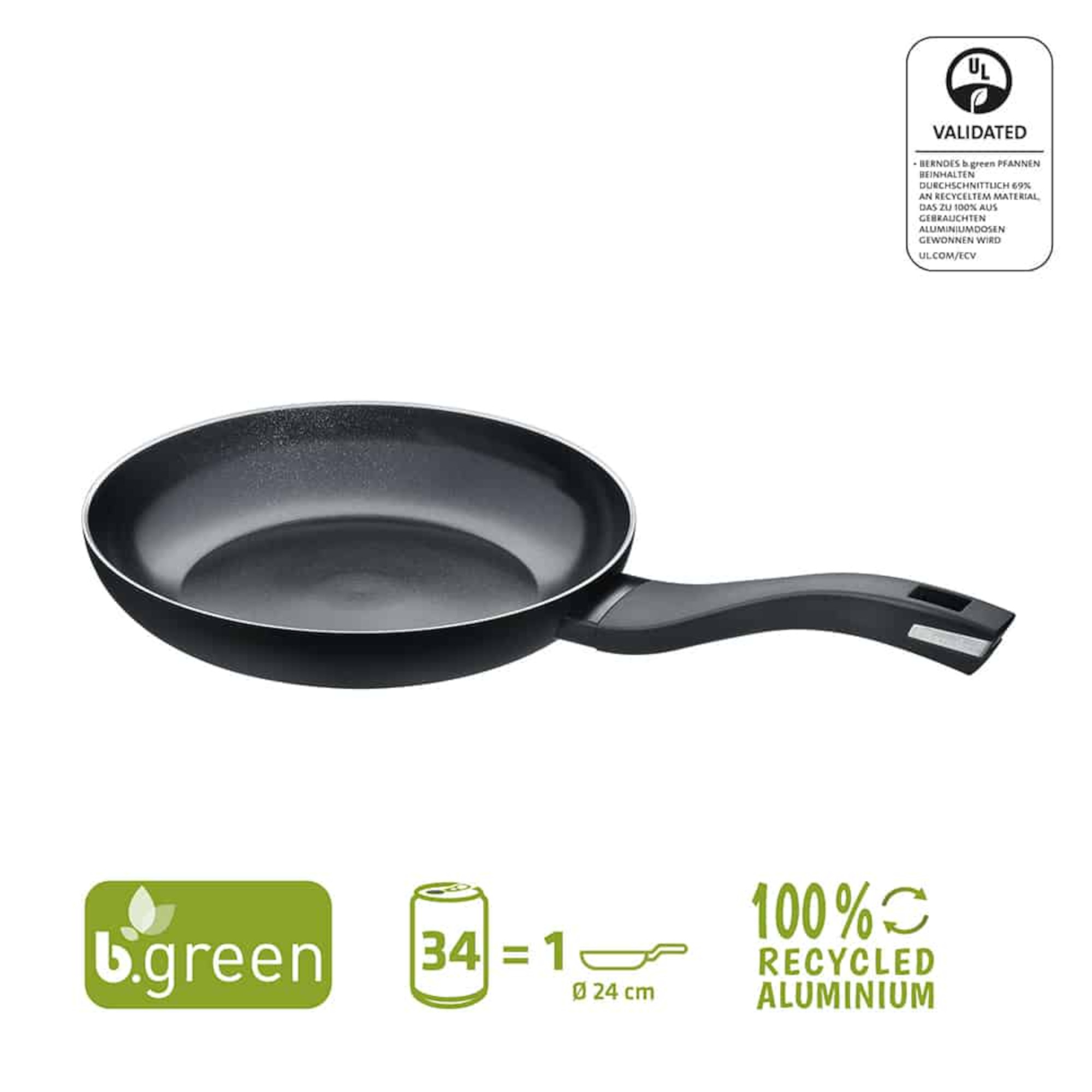 Berndes b.green Alu Recycled Induction Bratpfanne 24 cm