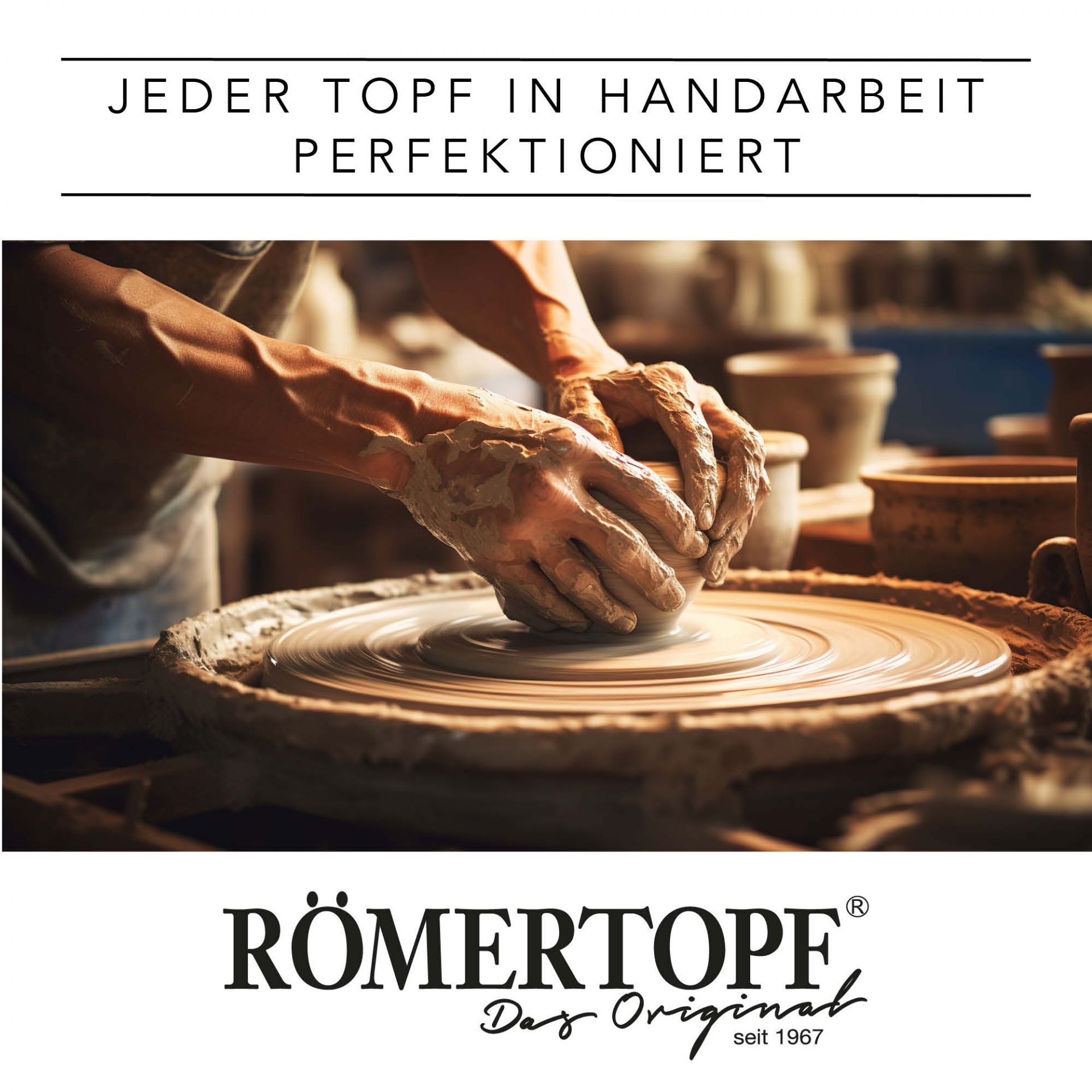 Römertopf Brot Frische Topf MAXI Blau Grau 9185392 Handgefertigt