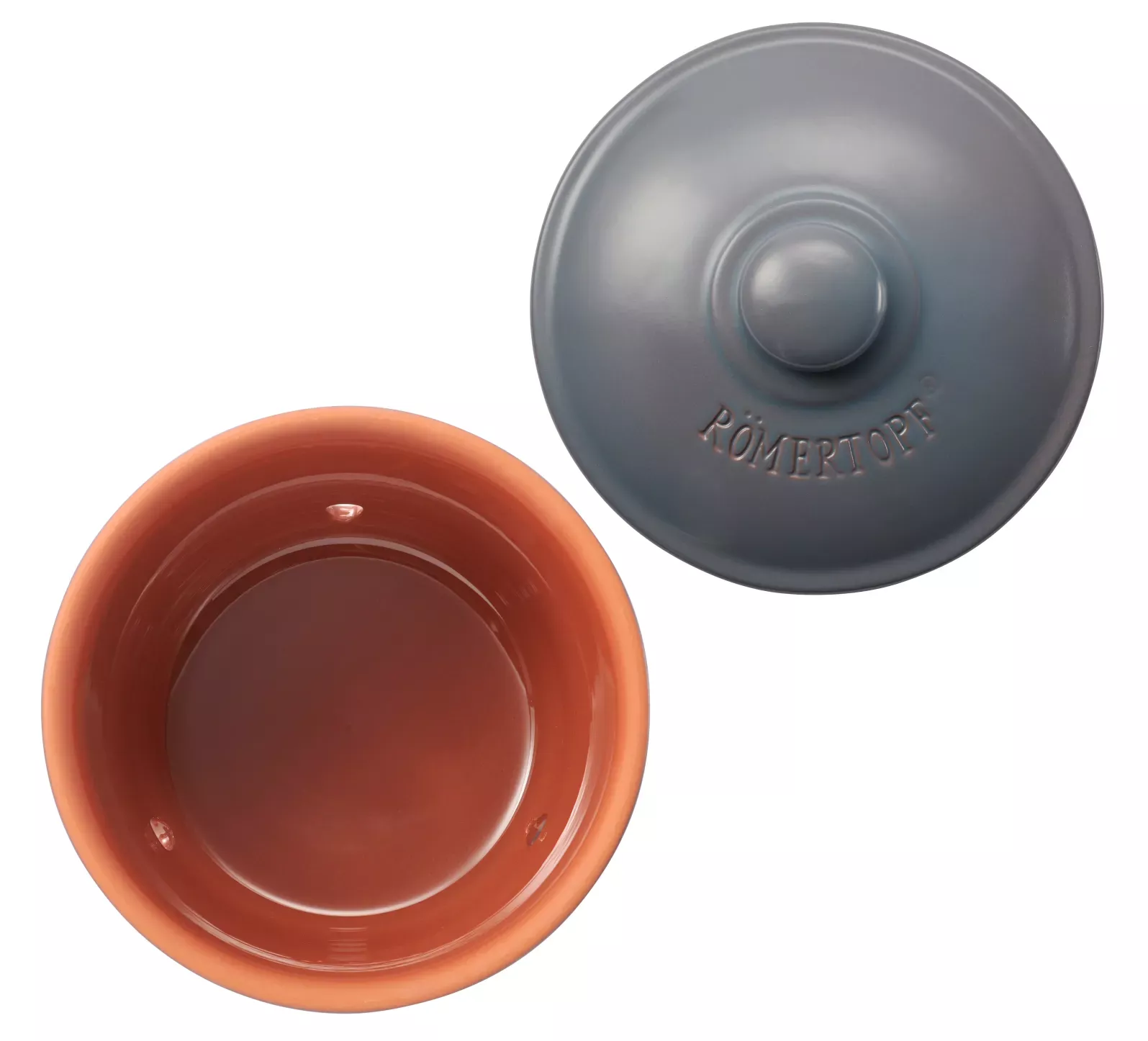 Römertopf MEDI Gemüse-Frische-Topf Blau Grau offen mit Deckel