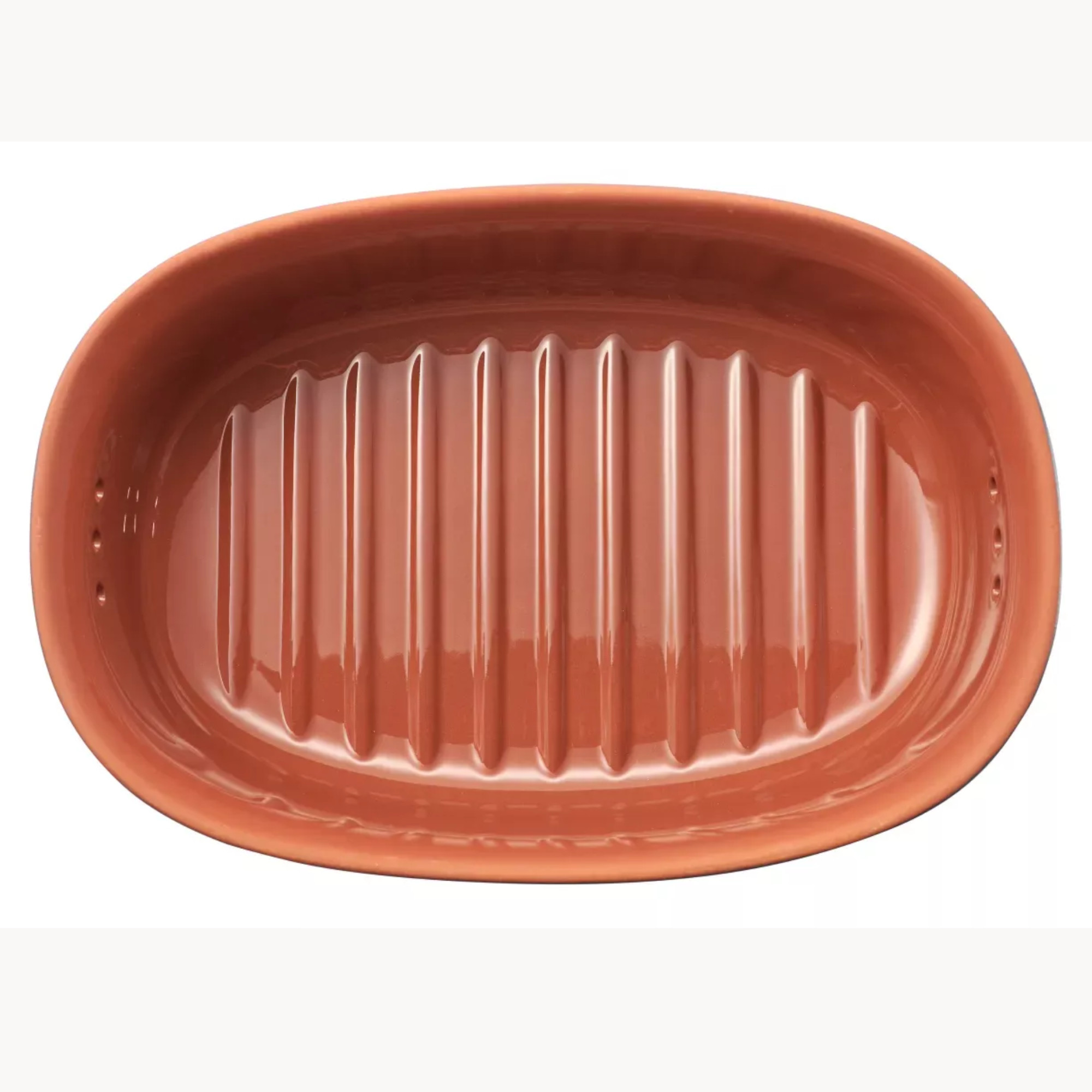 Römertopf MEDI Brot-Frische-Topf oval Blau Grau Draufsicht