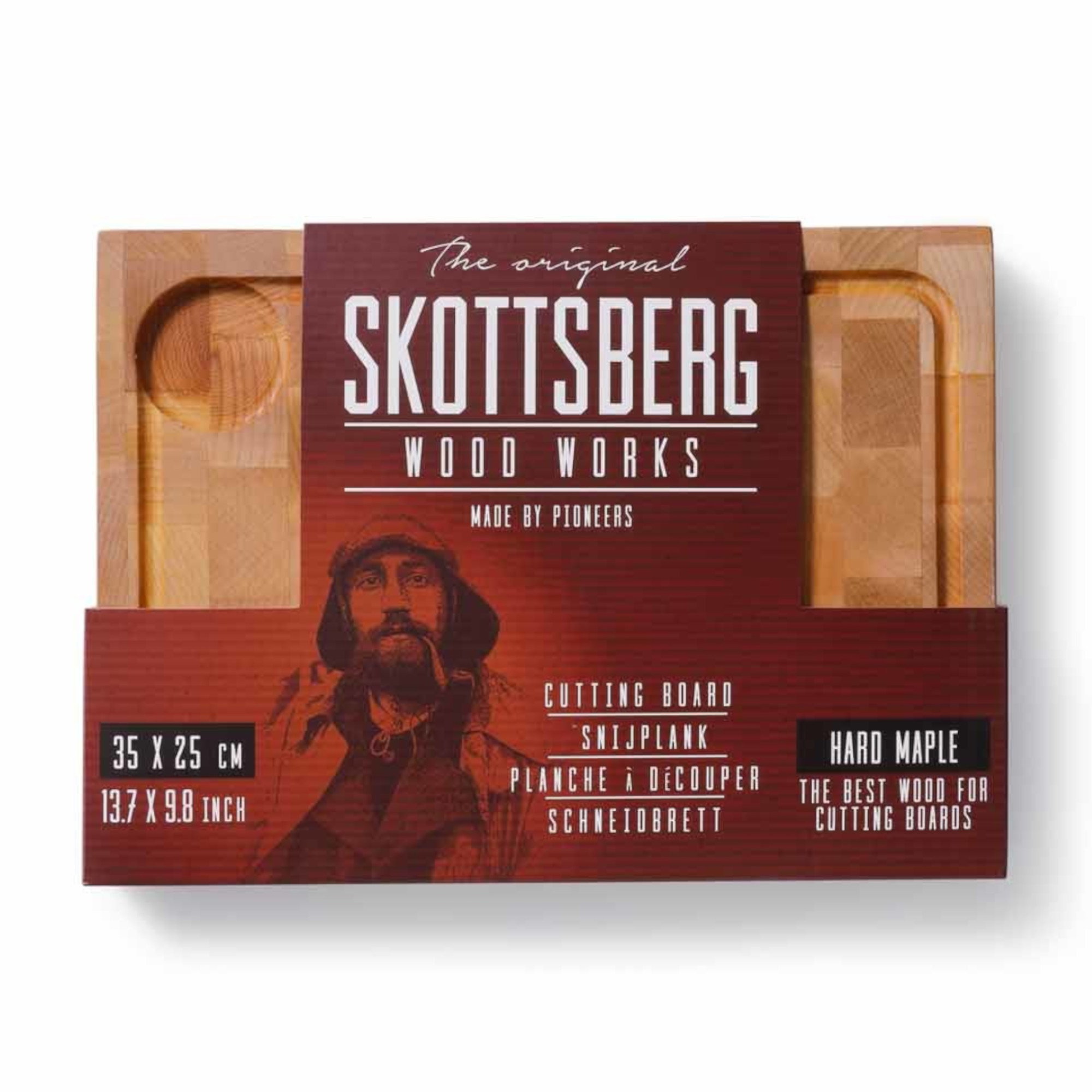 Skottsberg Schneidebrett Wood Works 35 x 25 cm Verpackung