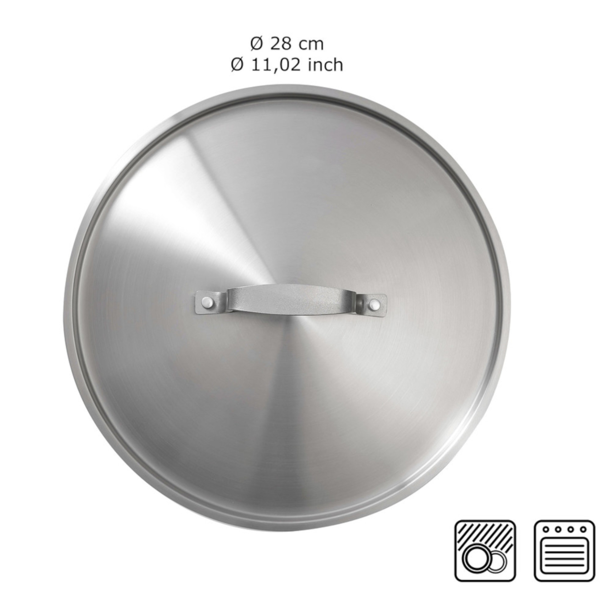 Skottsberg Pfannedeckel Stainless Steel 28 cm Maße