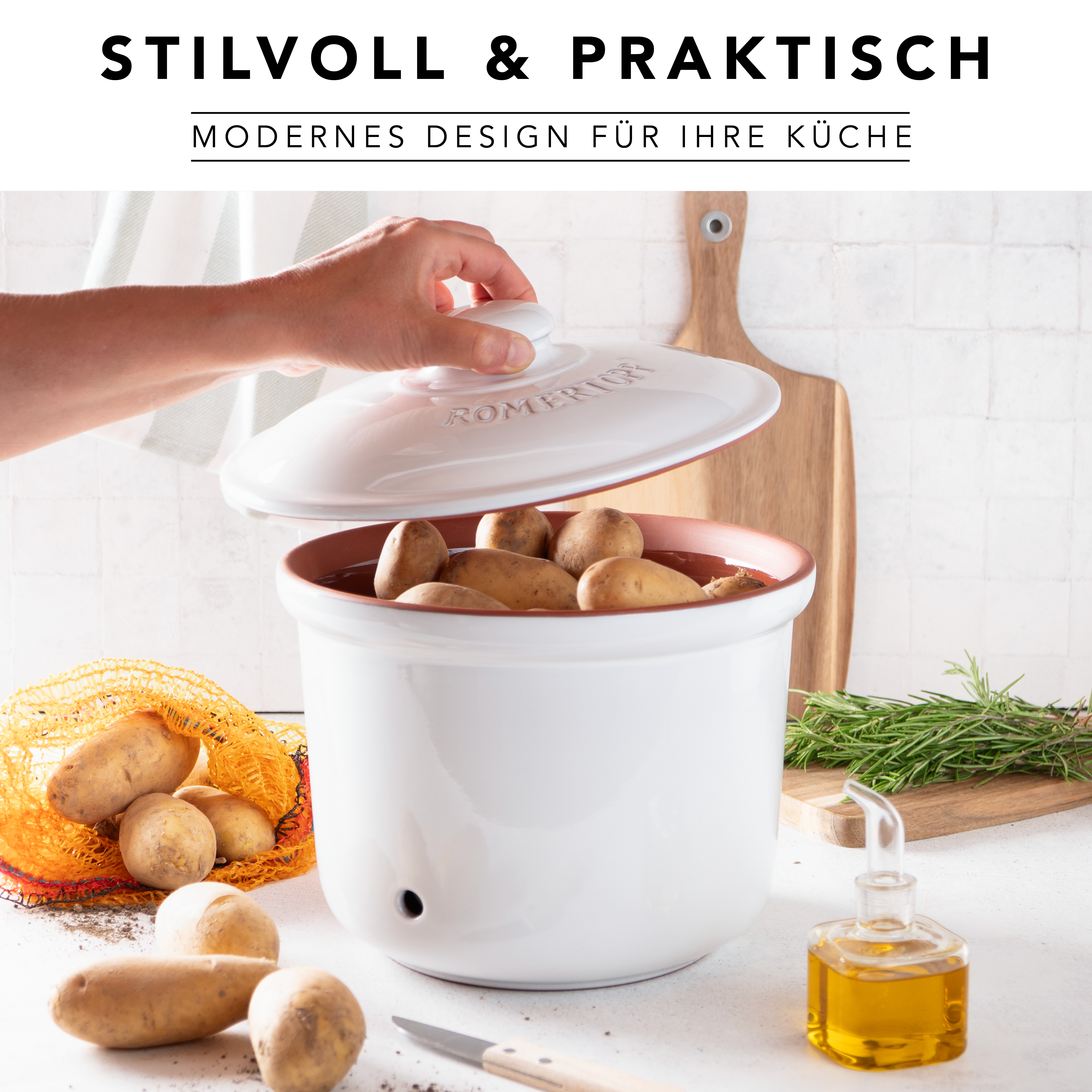 Römertopf Frische-Topf MAXI PLUS Kartoffel Weiß 9145311 Ambiente