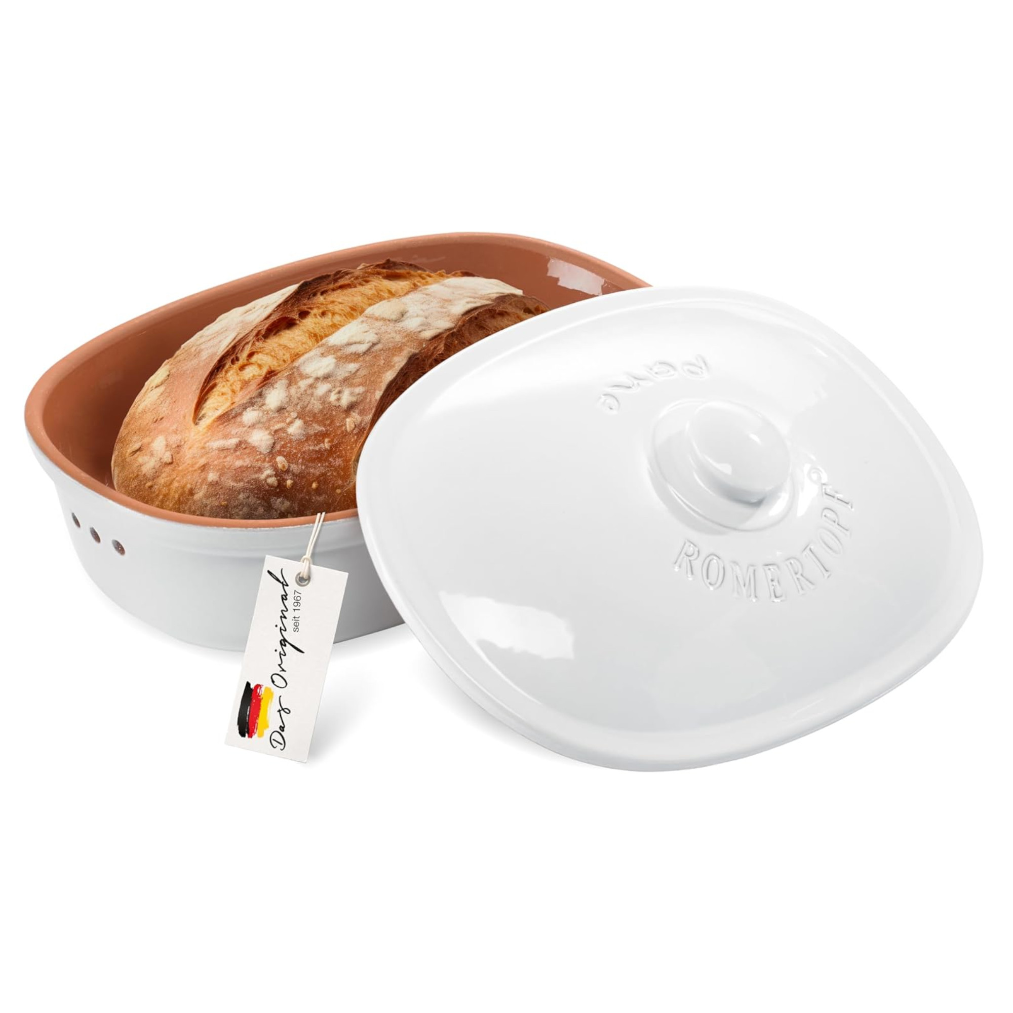 Römertopf Brot Frische Topf MEDI Weiß 9185111 Made in Germany