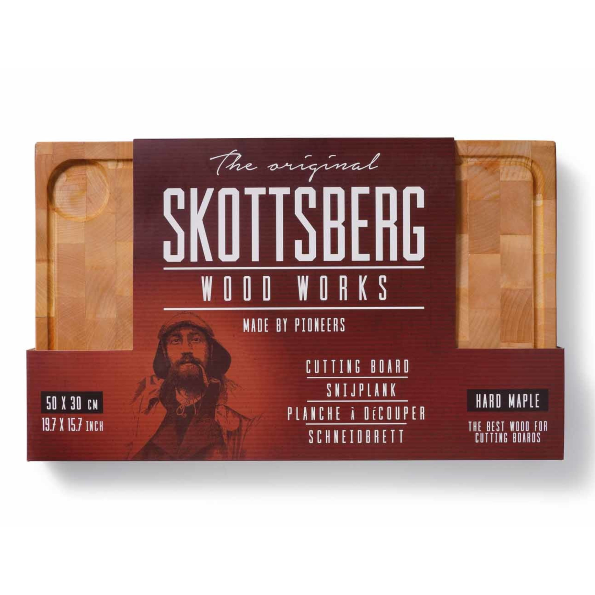 Skottsberg Schneidebrett Wood Works 50 x 30 cm Verpackung