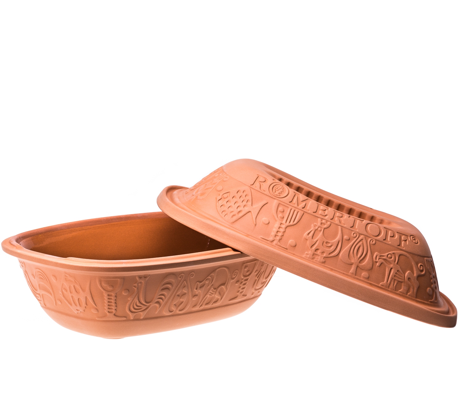 Römertopf Klassik für 4 Personen offen mit Deckel