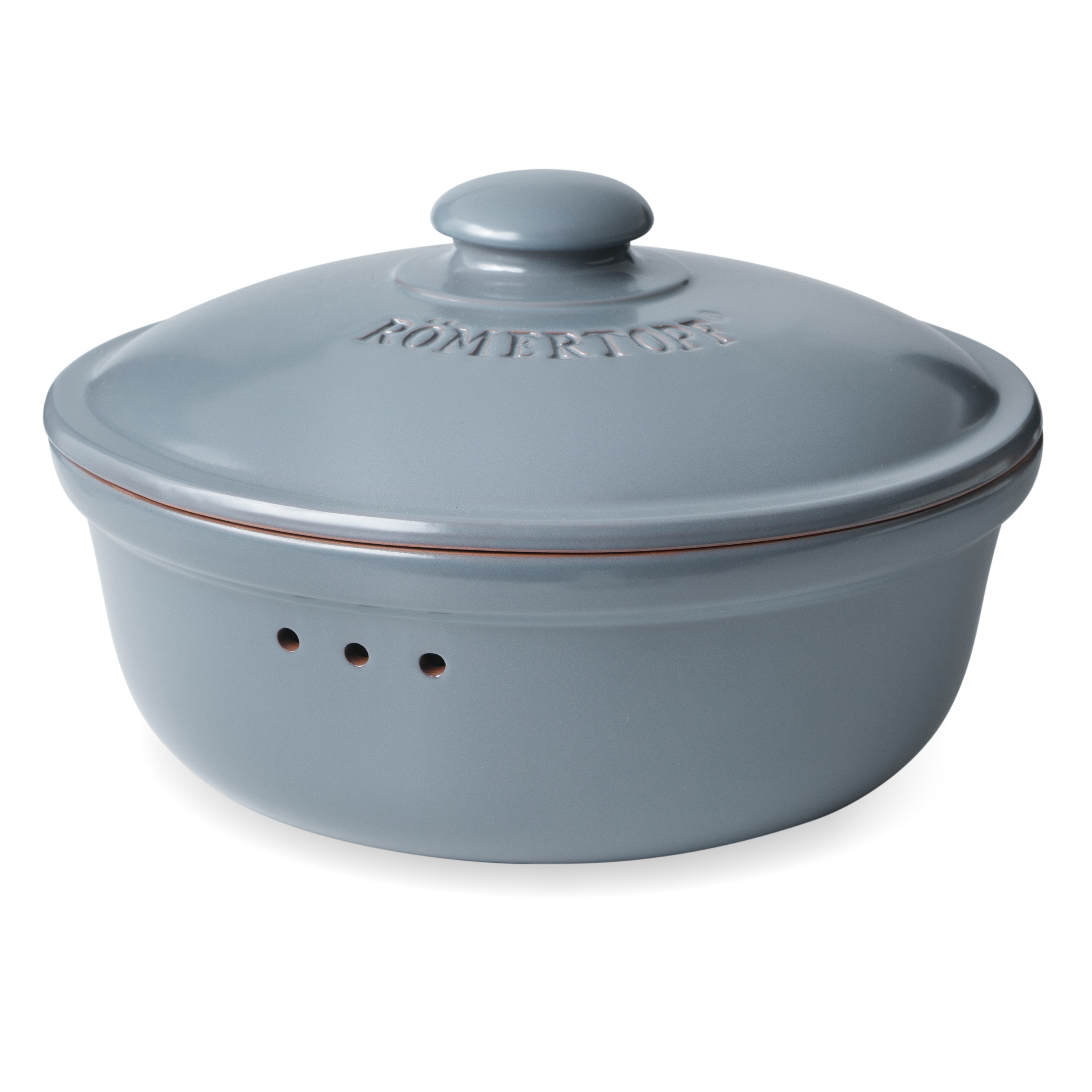 Römertopf Brotfrische Topf rund Blau Grau 9185292