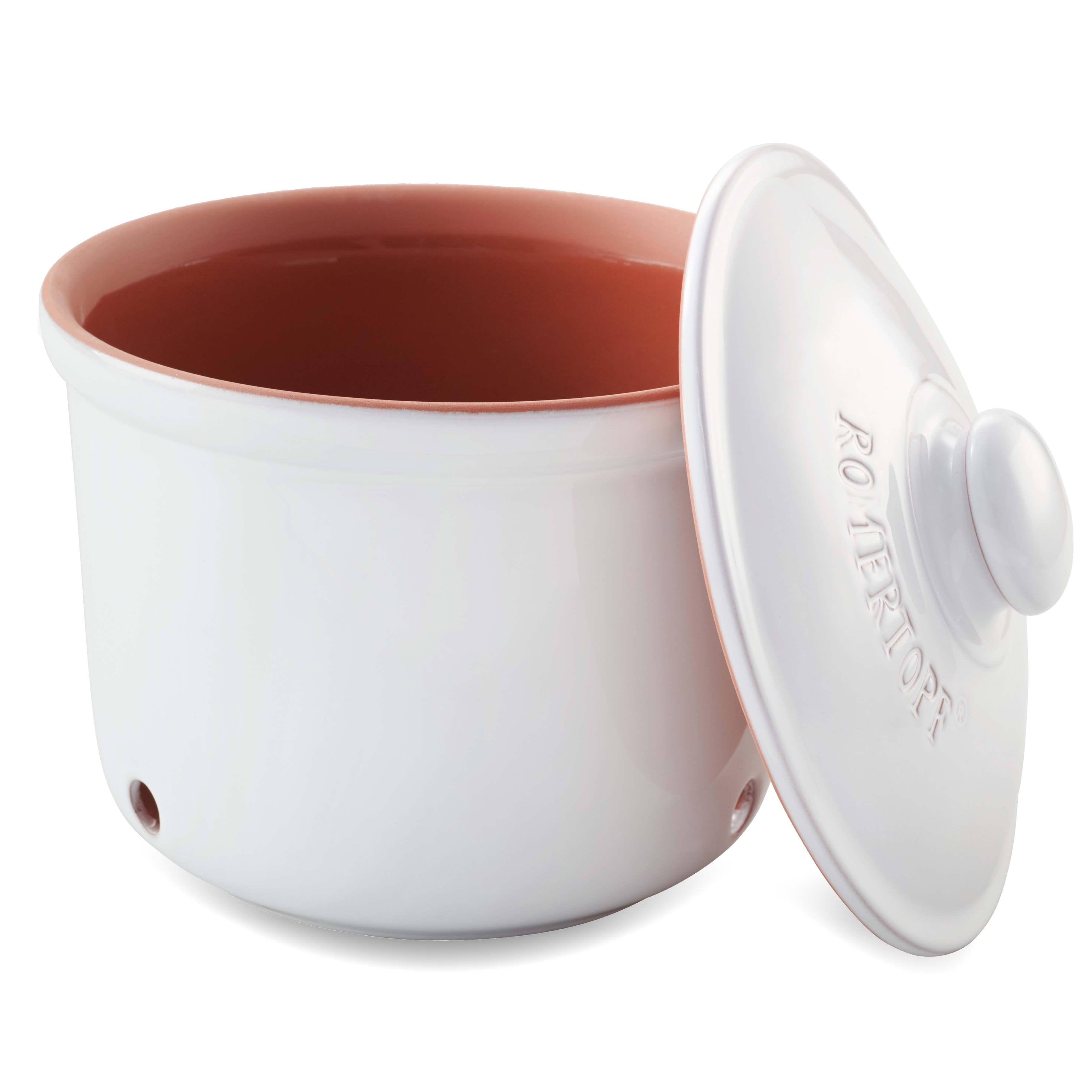 Römertopf Frische-Topf MAXI Zwiebel Weiß 9145281 offener Deckel