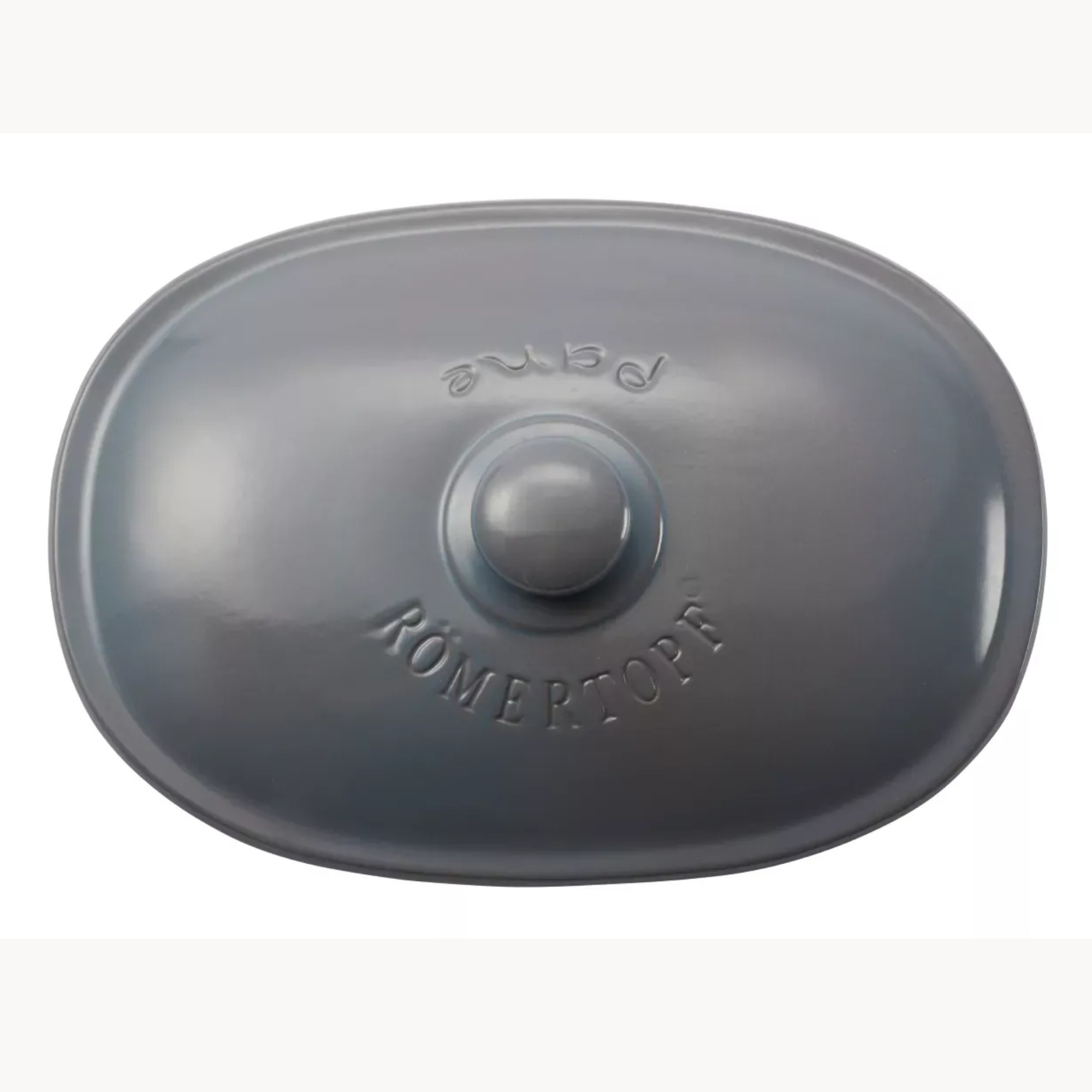 Römertopf MEDI Brot-Frische-Topf oval Blau Grau Deckel