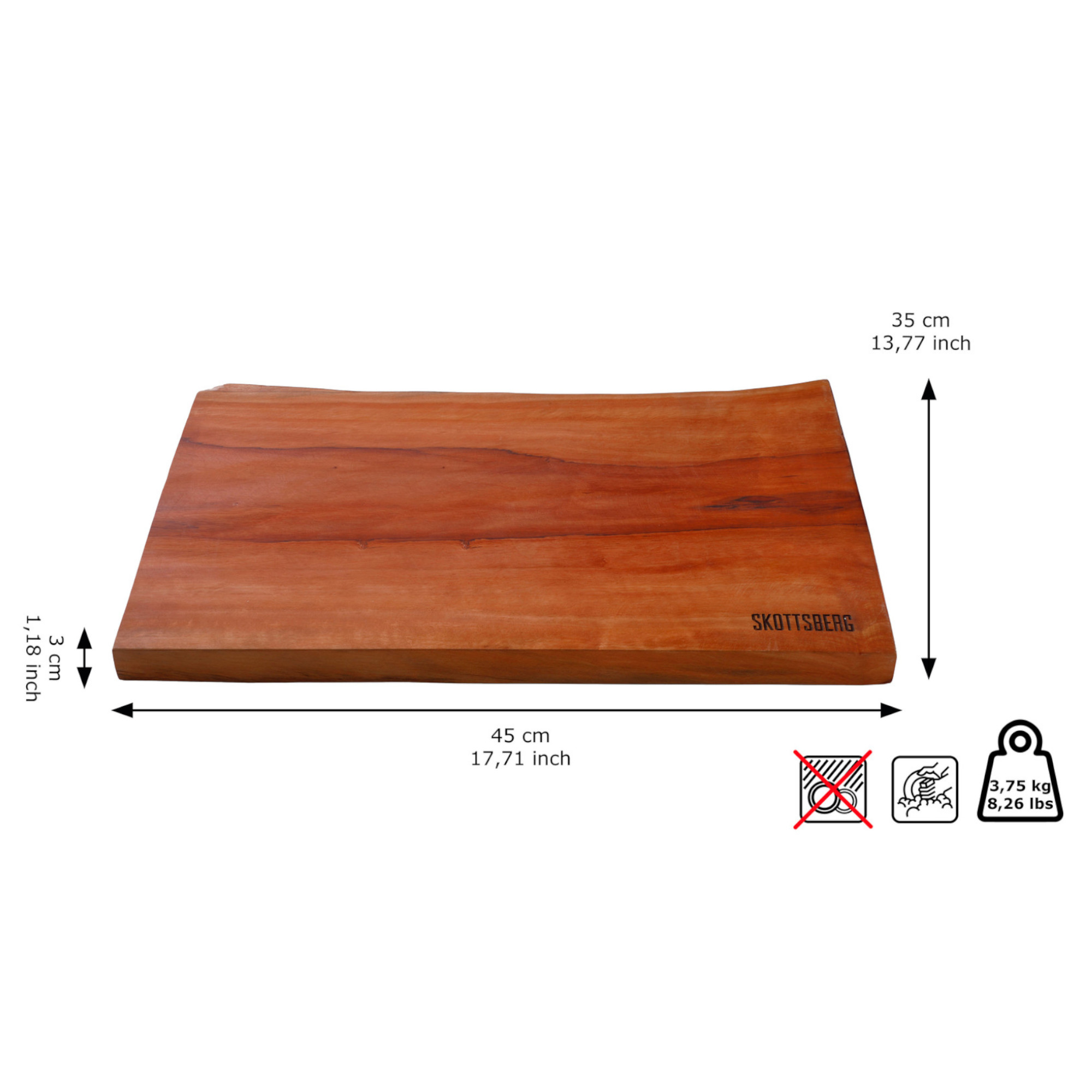 Skottsberg Servierbrett Wood Works 45x35 cm Maße