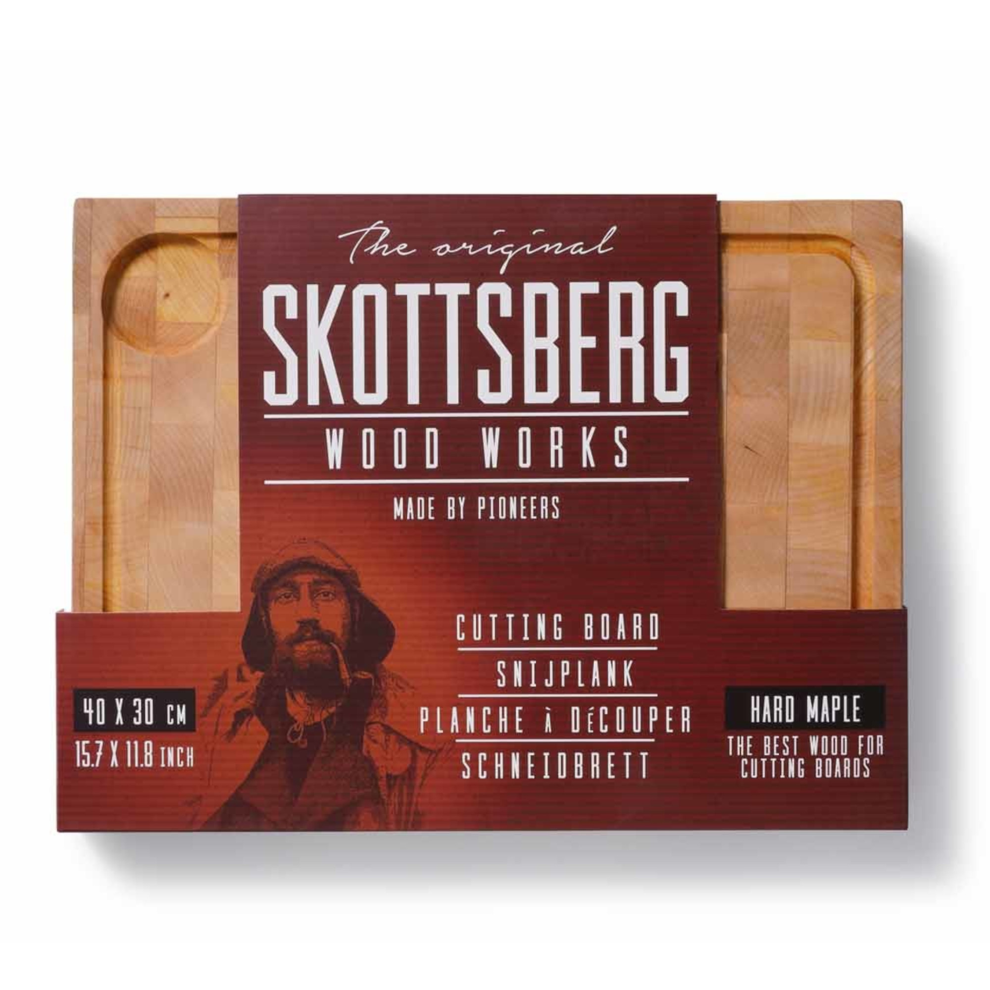 Skottsberg Schneidebrett Wood Works 40 x 30 cm Verpackung
