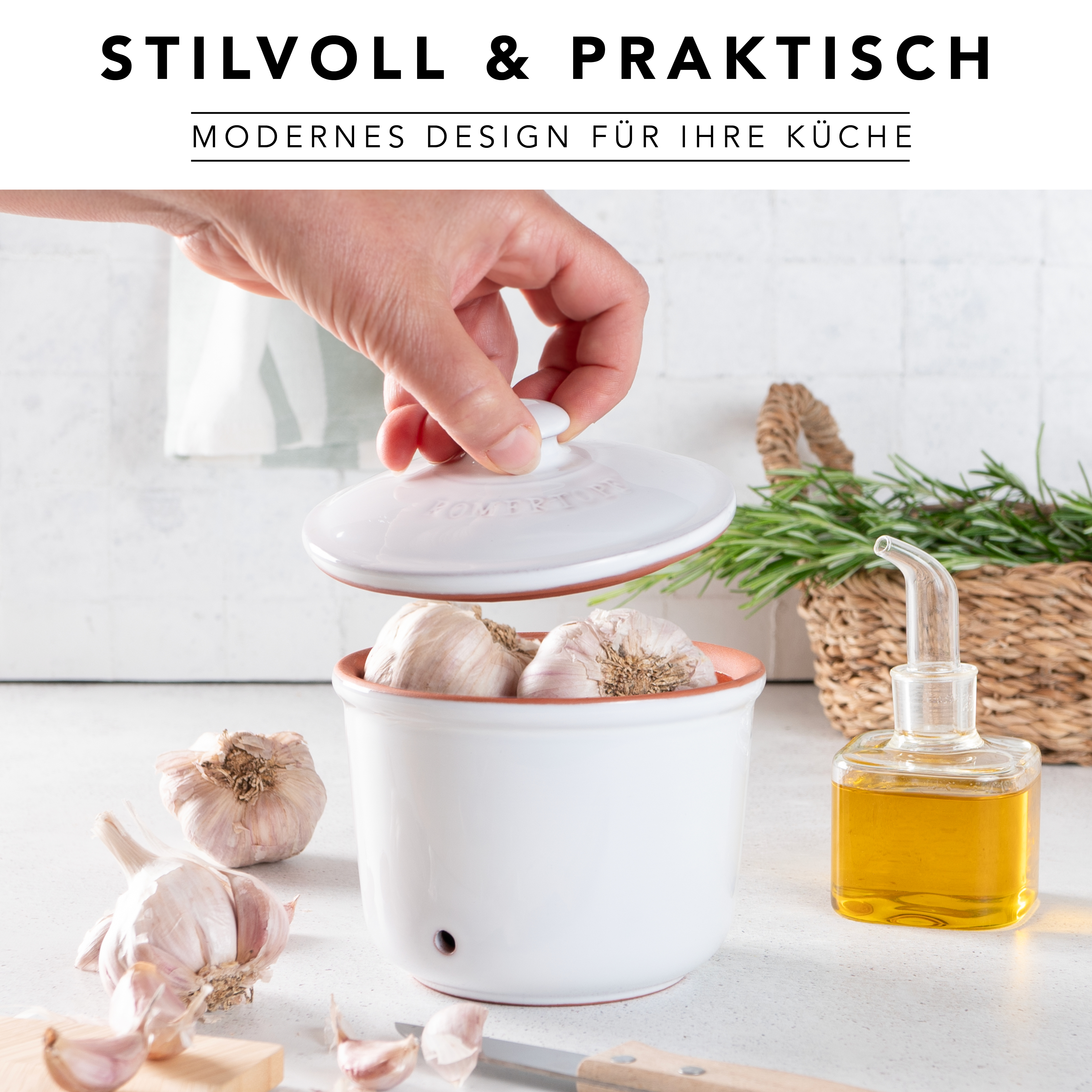 Römertopf Frische-Topf MINI Knoblauch weiß 9145111 Ambiente