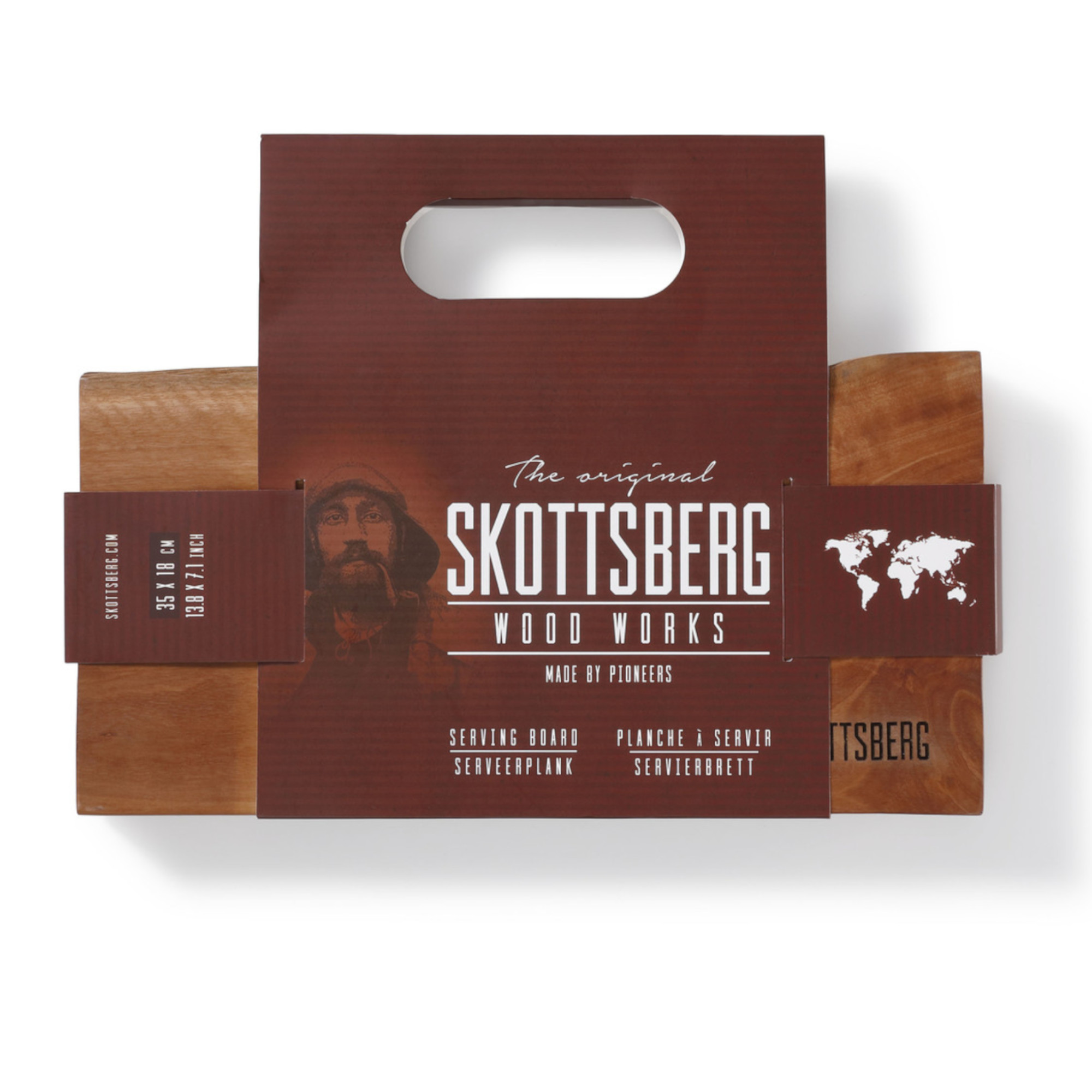 Skottsberg Servierbrett Wood Works 35 x 18 cm Verpackung