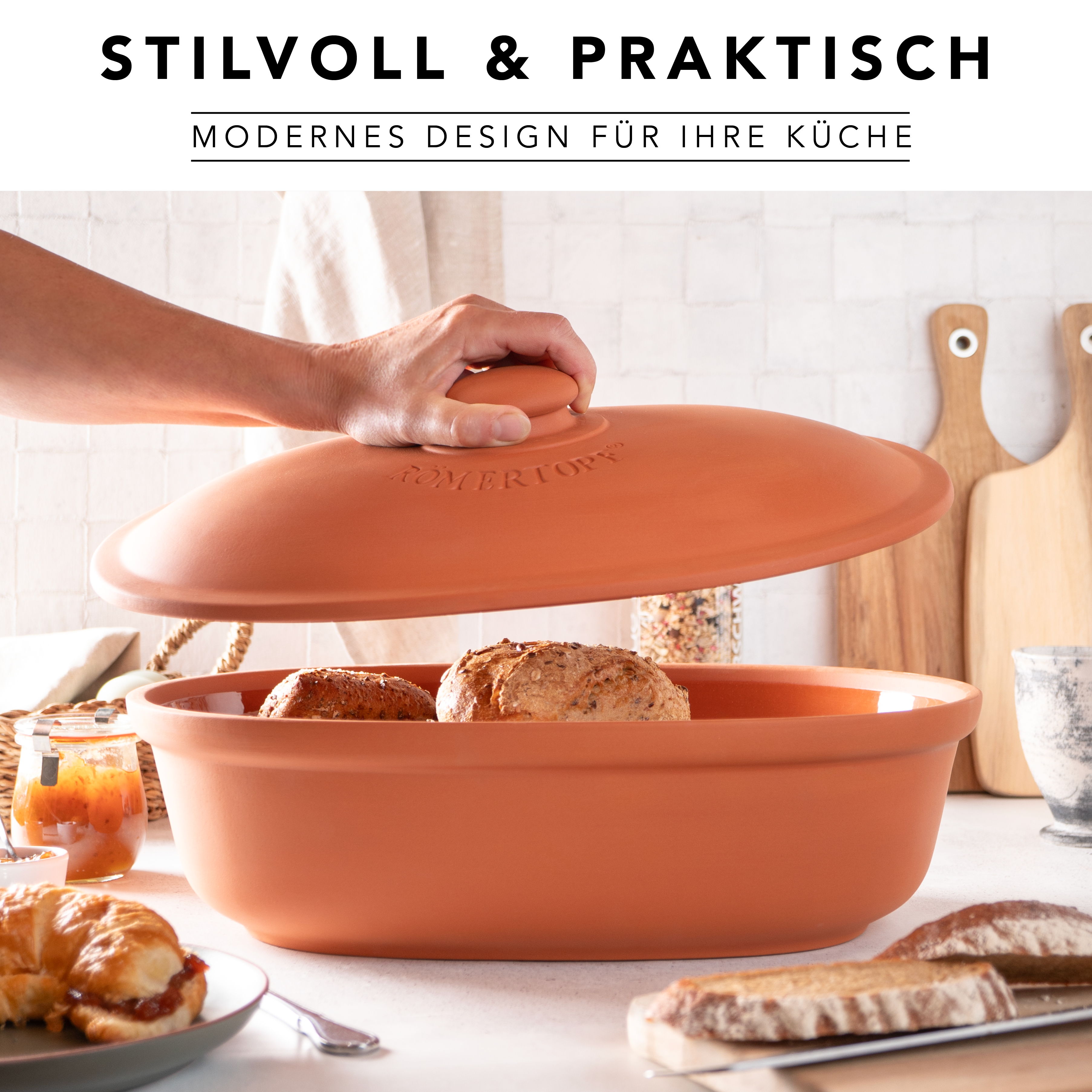 Römertopf Brot Frische Topf MAXI Terracotta 9185381 Ambiente