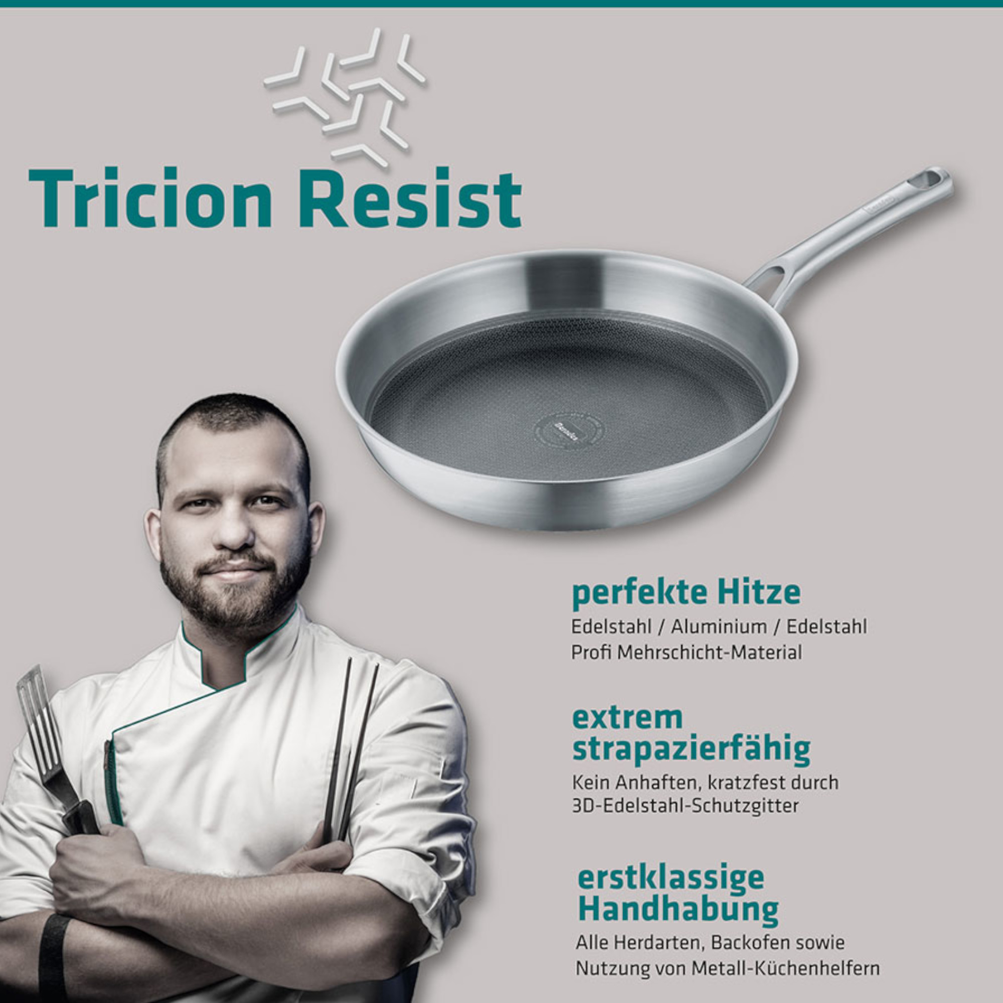 Berndes Tricion Resist Bratpfanne 24 cm Banner