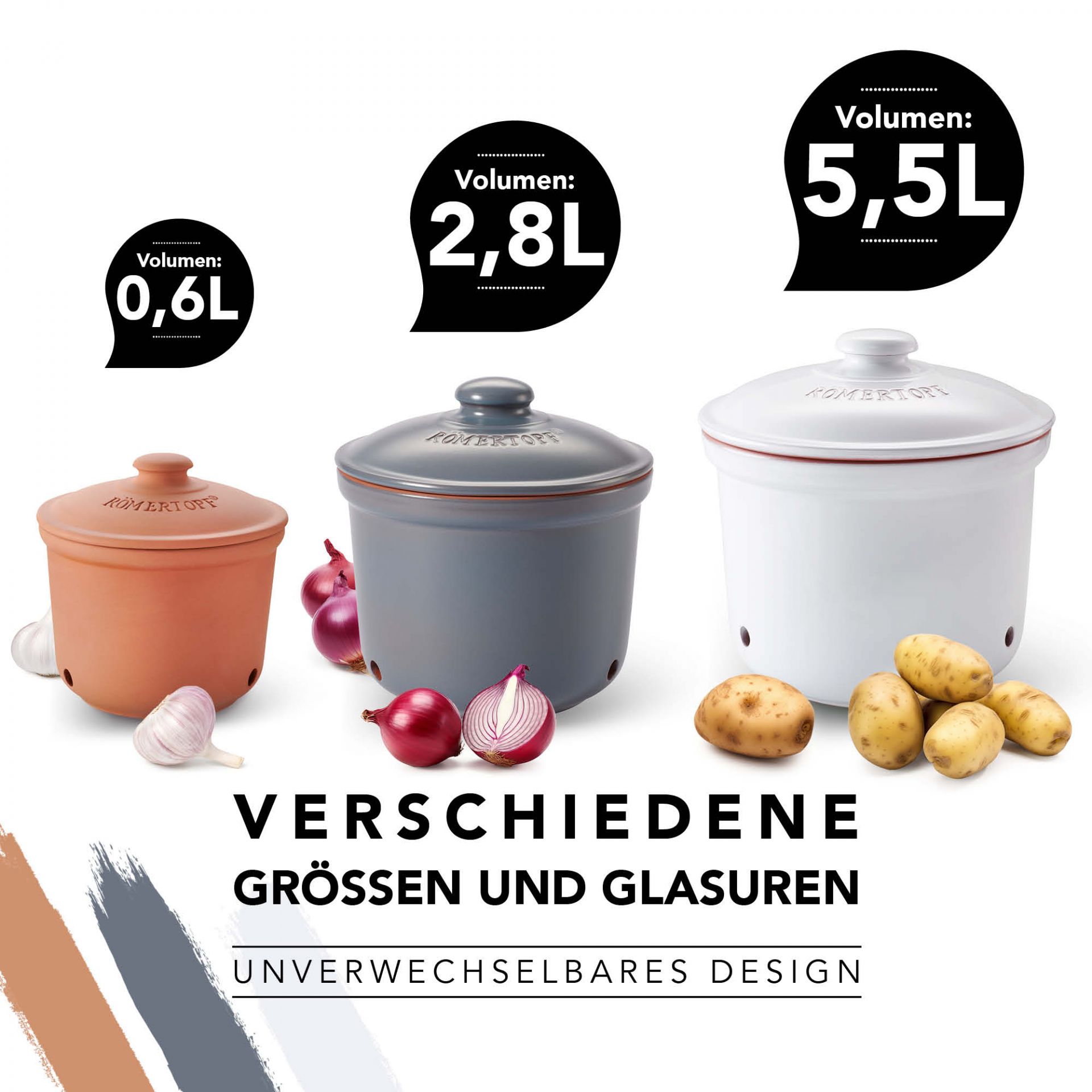 Römertopf Frische-Topf MAXI Zwiebel Weiß 9145281 Größenvergleich