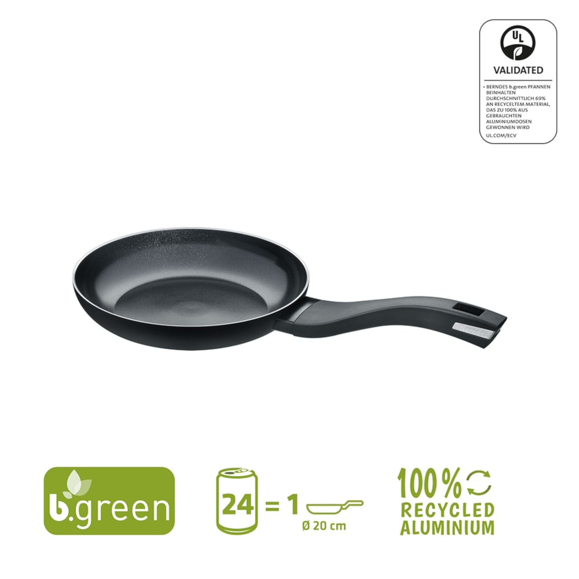 Berndes b.green Alu Recycled Induction Bratpfanne 20 cm 